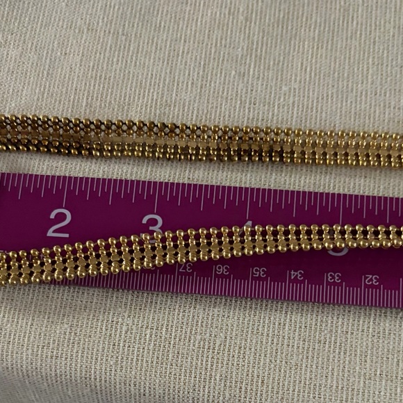 Carol Lee Vintage Elegant Gold Beaded Rope Necklace - Women Jewelry - Picture 4 of 5